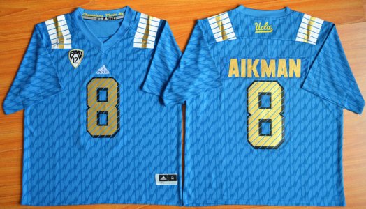 Maillot De Basket NCAA UCLA Bruins Troy Aikman 8 College Football Bleu